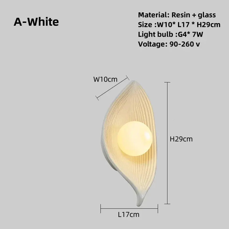 Wall lamp LED leaf gold Elegant | Kalsten