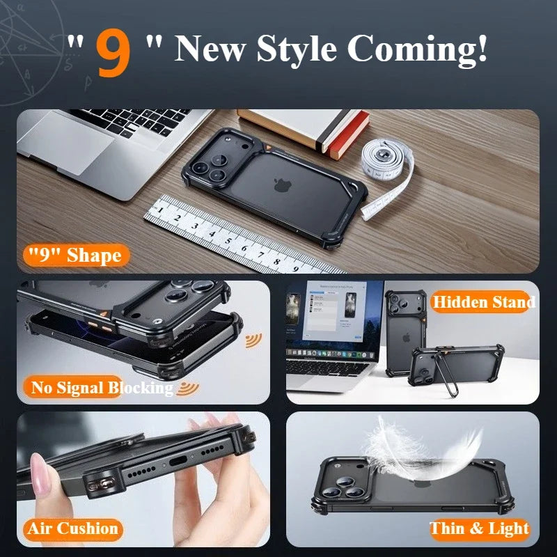 Kalsten | Metal Frameless Bumper iPhone17 Shield