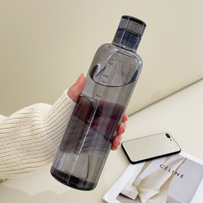 Heat-Resistant Glass Water Bottle – Time Scale Design