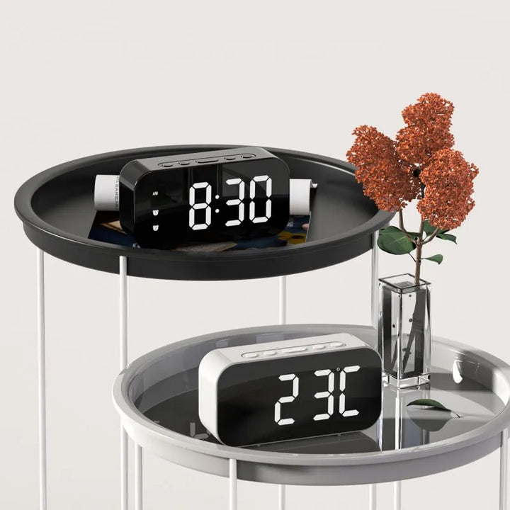 Modern LED alarm clock with temperature display and dual alarm function – Perfect for bedroom, office, and as stylish nightstand decoration | Kalsten