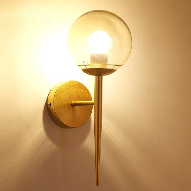 Modern Minimalist LED Wall Lamp – European Style Glass Wall Sconce for Living Room, Bedroom, and Bedside | Kalsten