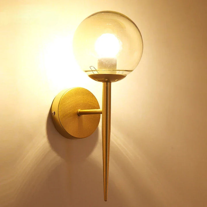 Modern Minimalist LED Wall Lamp – European Style Glass Wall Sconce for Living Room, Bedroom, and Bedside | Kalsten