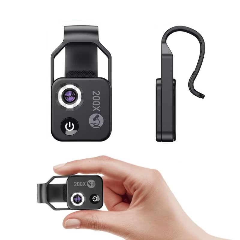 Kalsten | 200X Zoom Professional Microscope Lens for Smartphones with Clip