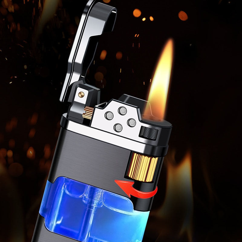Blue Flame Metal Windproof Gas Lighter | Kalsten