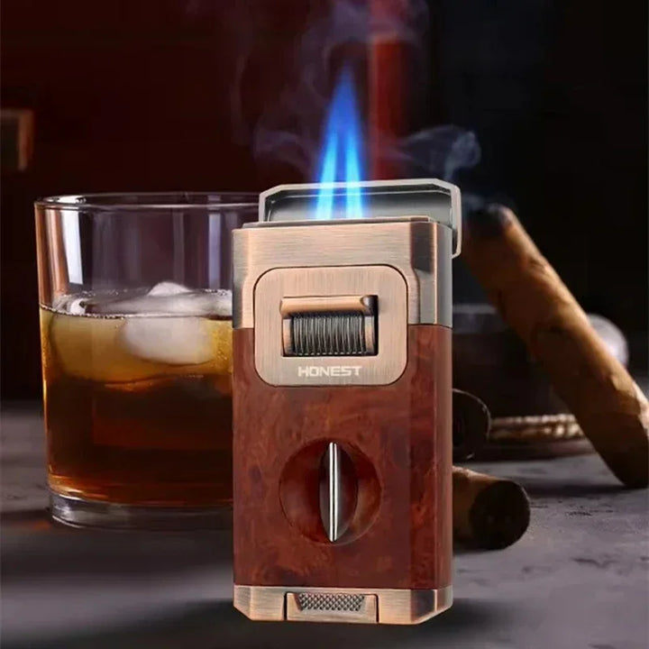 Metal Double Jet Flame Wind Proof Butane Lighter | Kalsten