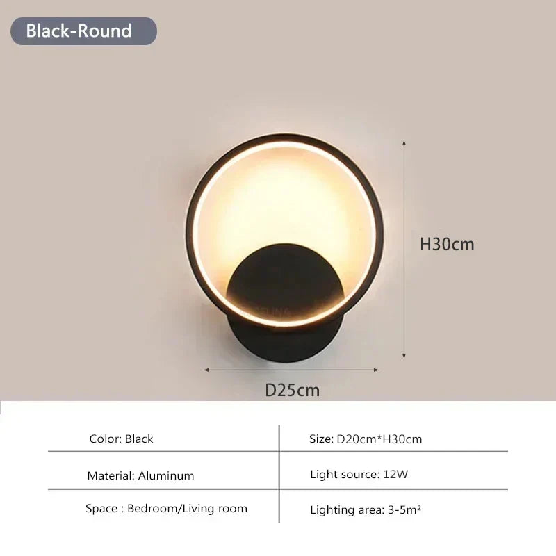 Minimalist LED Wall Lamp | Round & Square Sconces | Kalsten