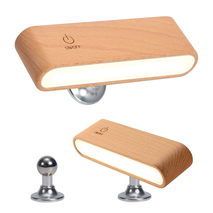 Rotatable Magnetic Wooden Rechargeable LED Night Lamp | Kalsten