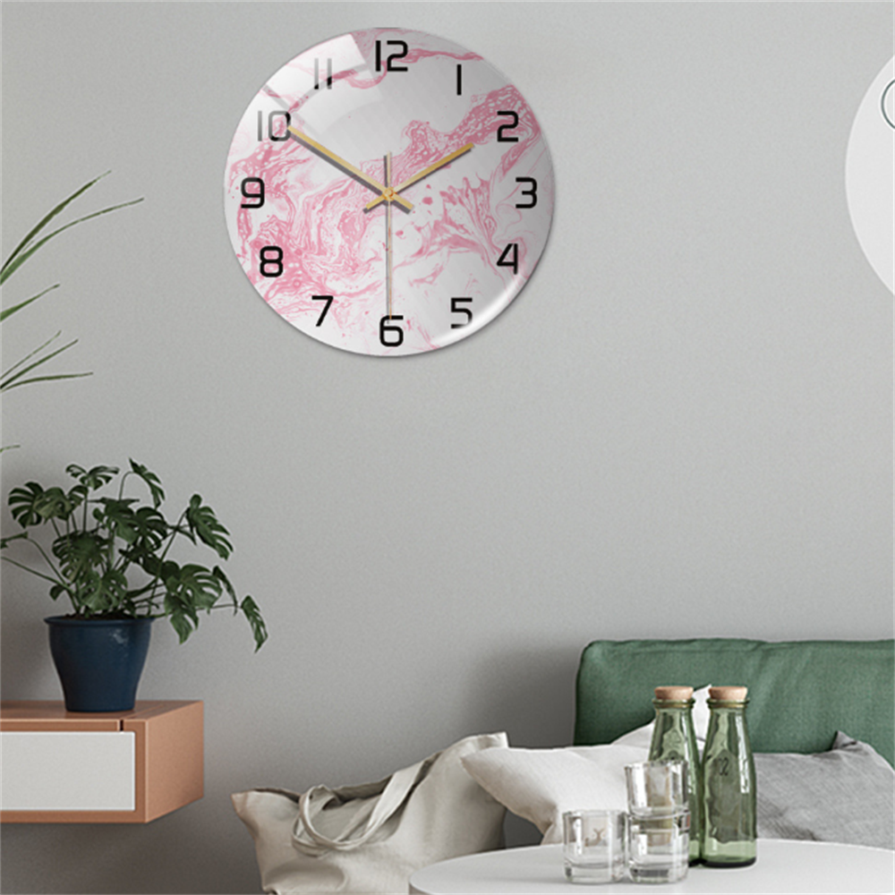 Stylish Marble Wall Clock with Silent Mechanism Kalsten