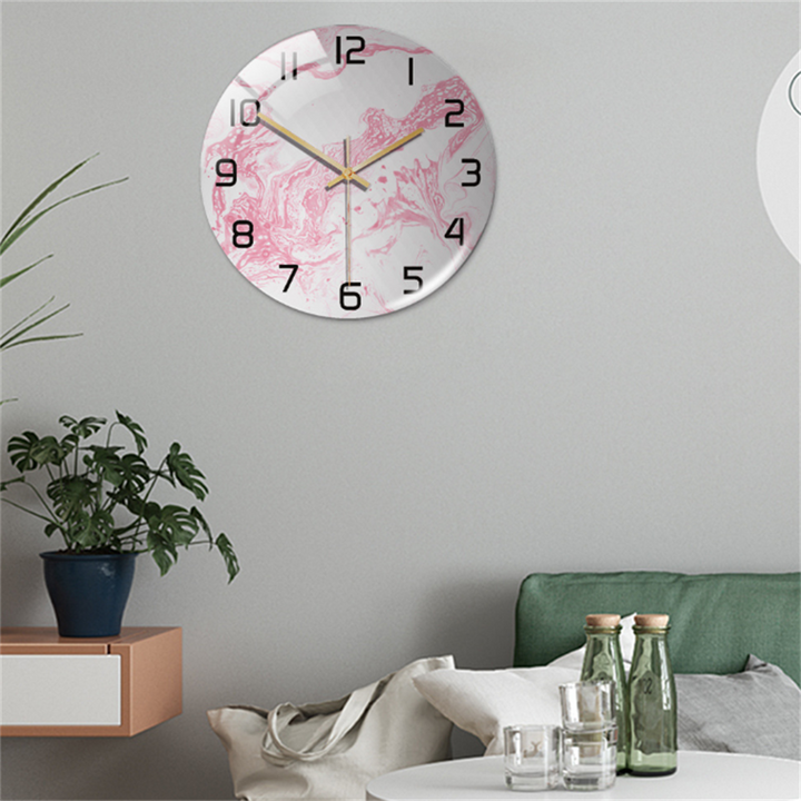 Stylish Marble Wall Clock with Silent Mechanism Kalsten