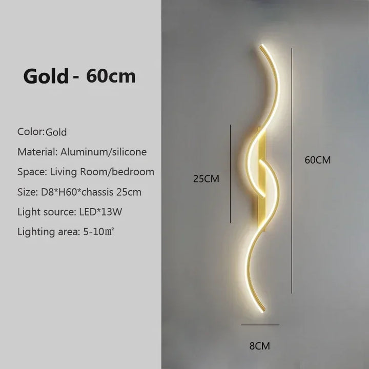 Modern LED Wall Lamp – Contemporary Wall Sconce for Living Room, Bedroom, Dining Room, and Hallway – Up & Down Lighting, Dimmable, Touch Switch, Indoor Home Decoration | Kalsten