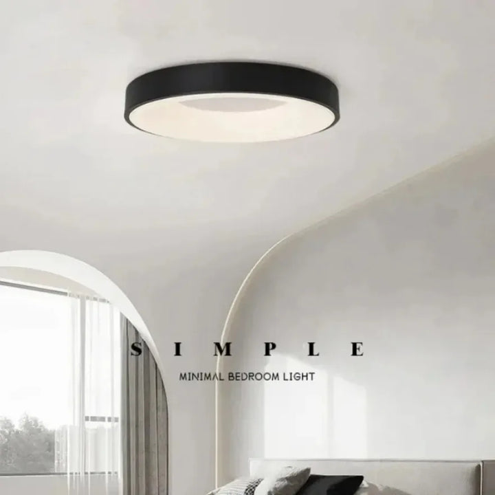 Modern Macaron LED Ceiling Light – Adjustable Circular Design with Remote Dimming for Bedroom, Living Room, and Corridor | Kalsten