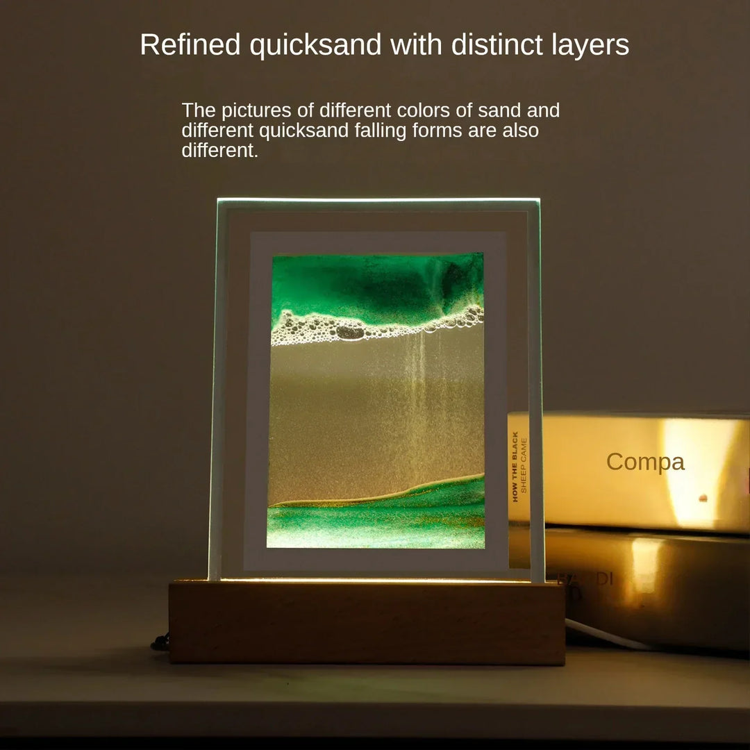 Sand Art LED Quicksand Artistic Table Lamp | Kalsten