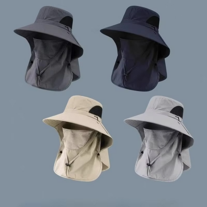 Kalsten | UV Protection Outdoor Sun Hat with Wide Brim and Neck Flap for Hiking, Fishing, and Camping