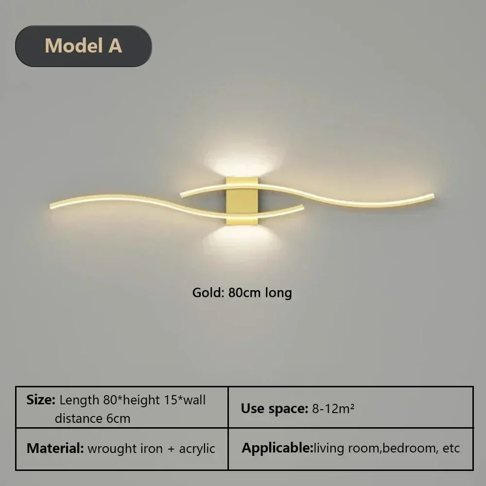 Modern LED Wall Lamp – Dimmable Up & Down Wall Sconce for Bedroom, Living Room, and Indoor Spaces | Kalsten