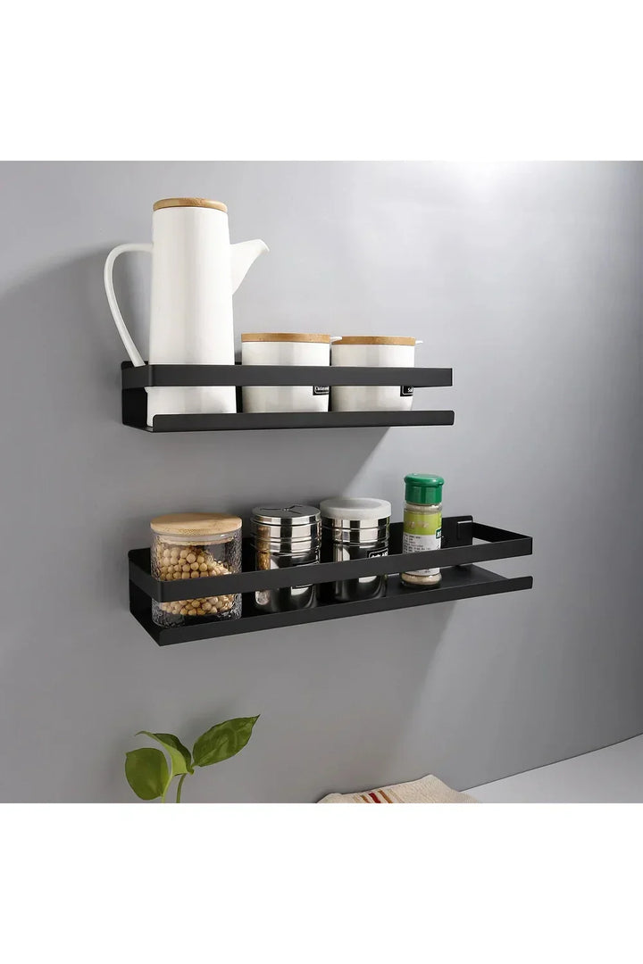 Kalsten | Modern black floating shelves