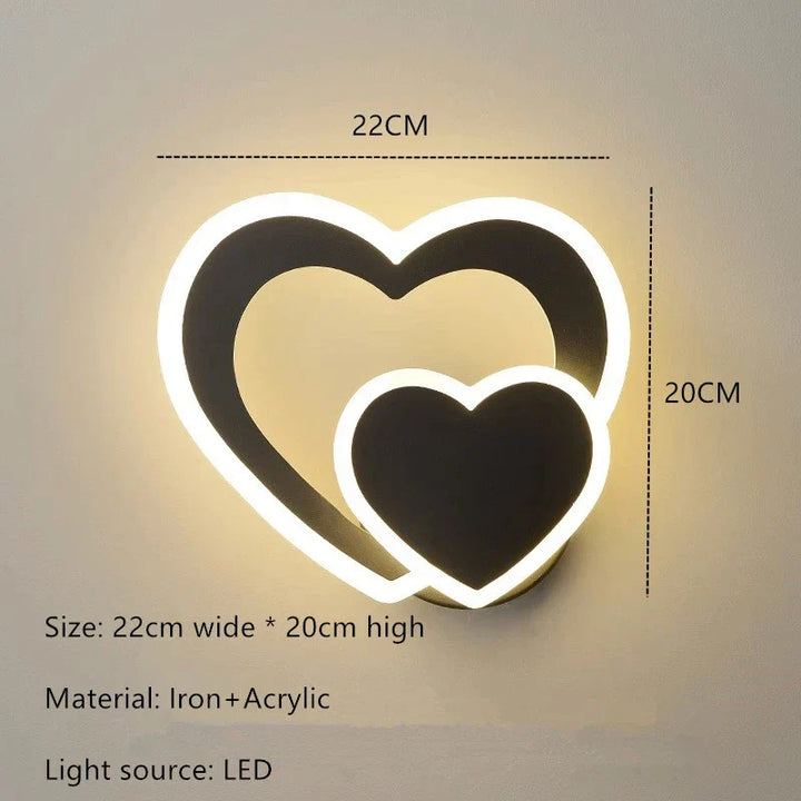 Modern LED Heart-Shaped Wall Lamp | Kalsten