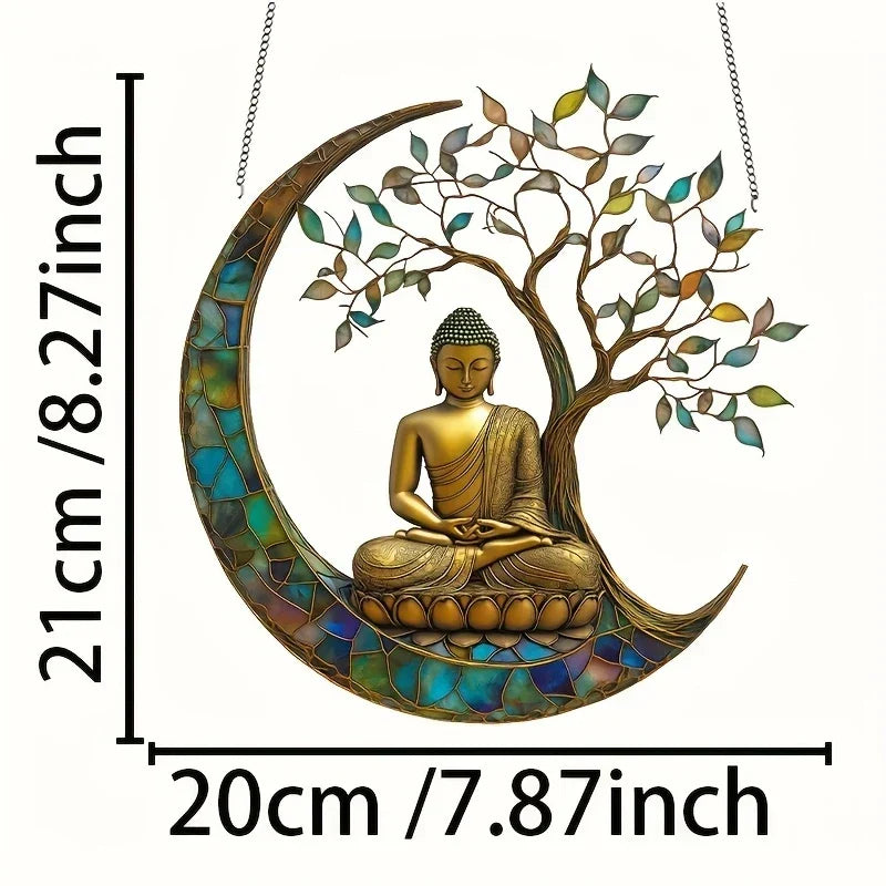 Kalsten | Acrylic Sun Catcher ZenLight | 2D Buddha Decor | Window & Home Accessory | Spiritual Room Design