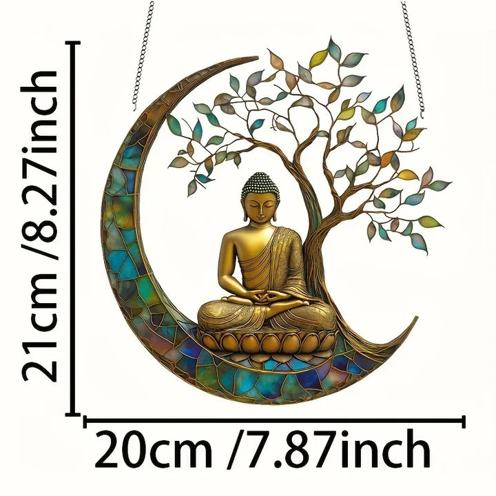 Kalsten | Acrylic Sun Catcher ZenLight | 2D Buddha Decor | Window & Home Accessory | Spiritual Room Design