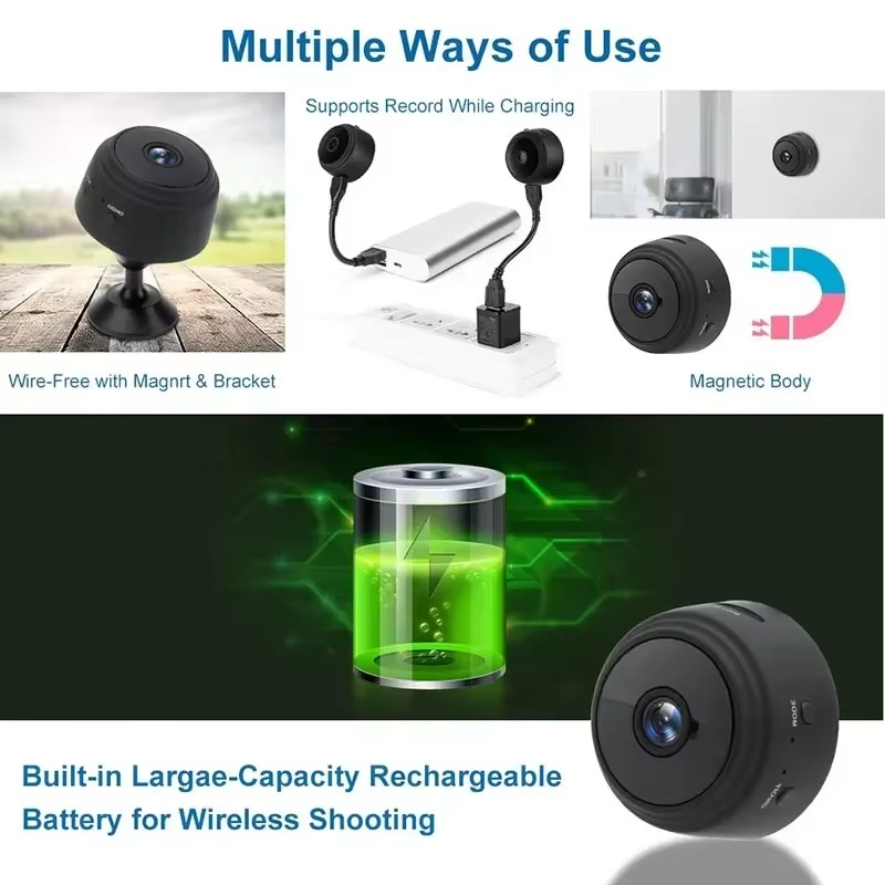 Kalsten | Mini 1080p HD Wireless Security Camera with Night Vision and Audio
