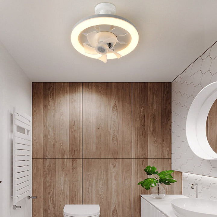 2in1 Radiant Rotating RC Ceiling Fan Lamp | Kalsten