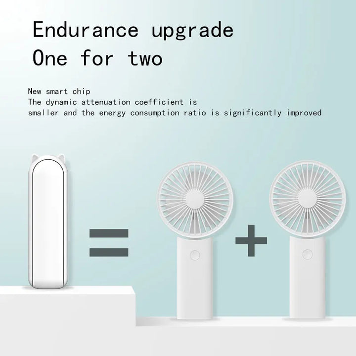 New Handheld Portable Mini Fan - Creative, Three-Speed Adjustable, Solid Color, USB Rechargeable Small Fan | Kalsten