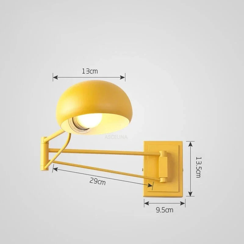 Modern Foldable LED Wall Lamp – Retractable Eye-Protective Wall Light for Bedroom, Study, Living Room, and Bathroom | Kalsten