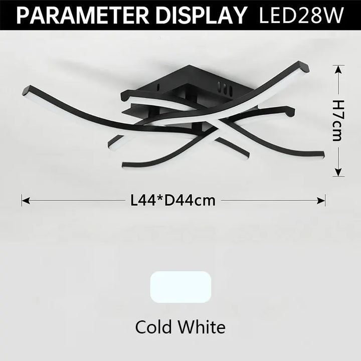 Modern LED Ceiling Lamp for Living Room, Dining Room, Bedroom, and Balcony | Kalsten