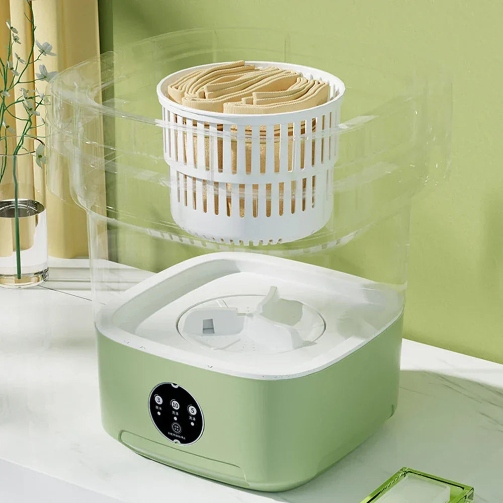Compact Folding Ultrasonic Travel Laundry Washing Machine | Kalsten