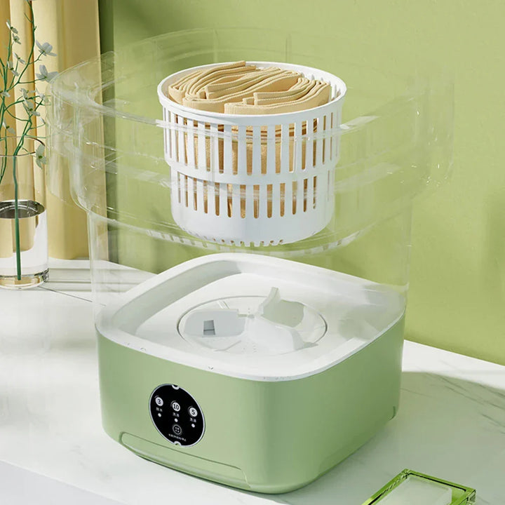 Compact Folding Ultrasonic Travel Laundry Washing Machine | Kalsten