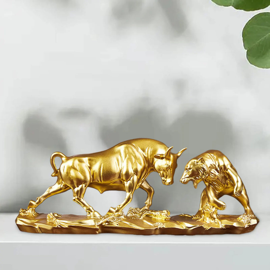 Kalsten | Feng Shui Bear and Bull Statue, Bull Figure, Collection Cow Sculptures Animal