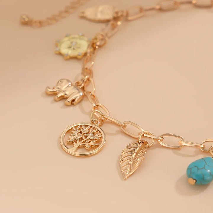 Kalsten | Paperclip Tropical Charm Necklace
