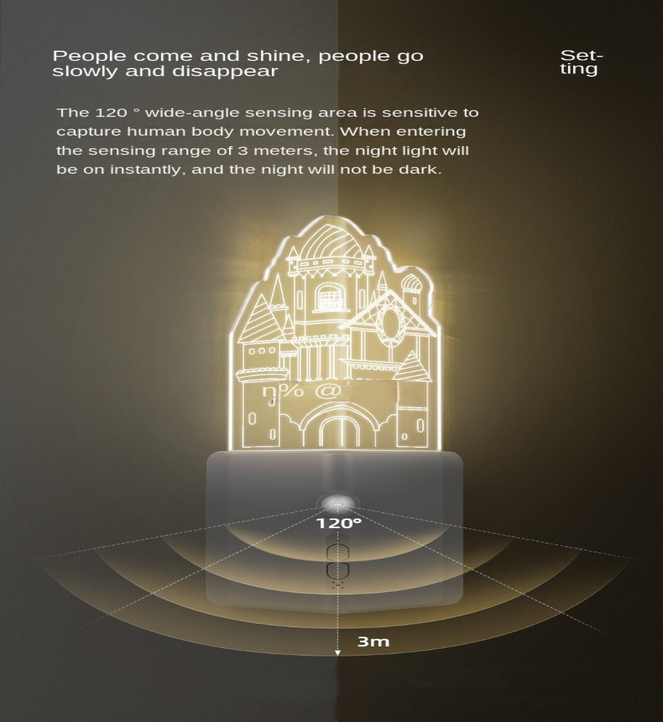 3D LED Rechargeable Wall Night Lamp | Kalsten