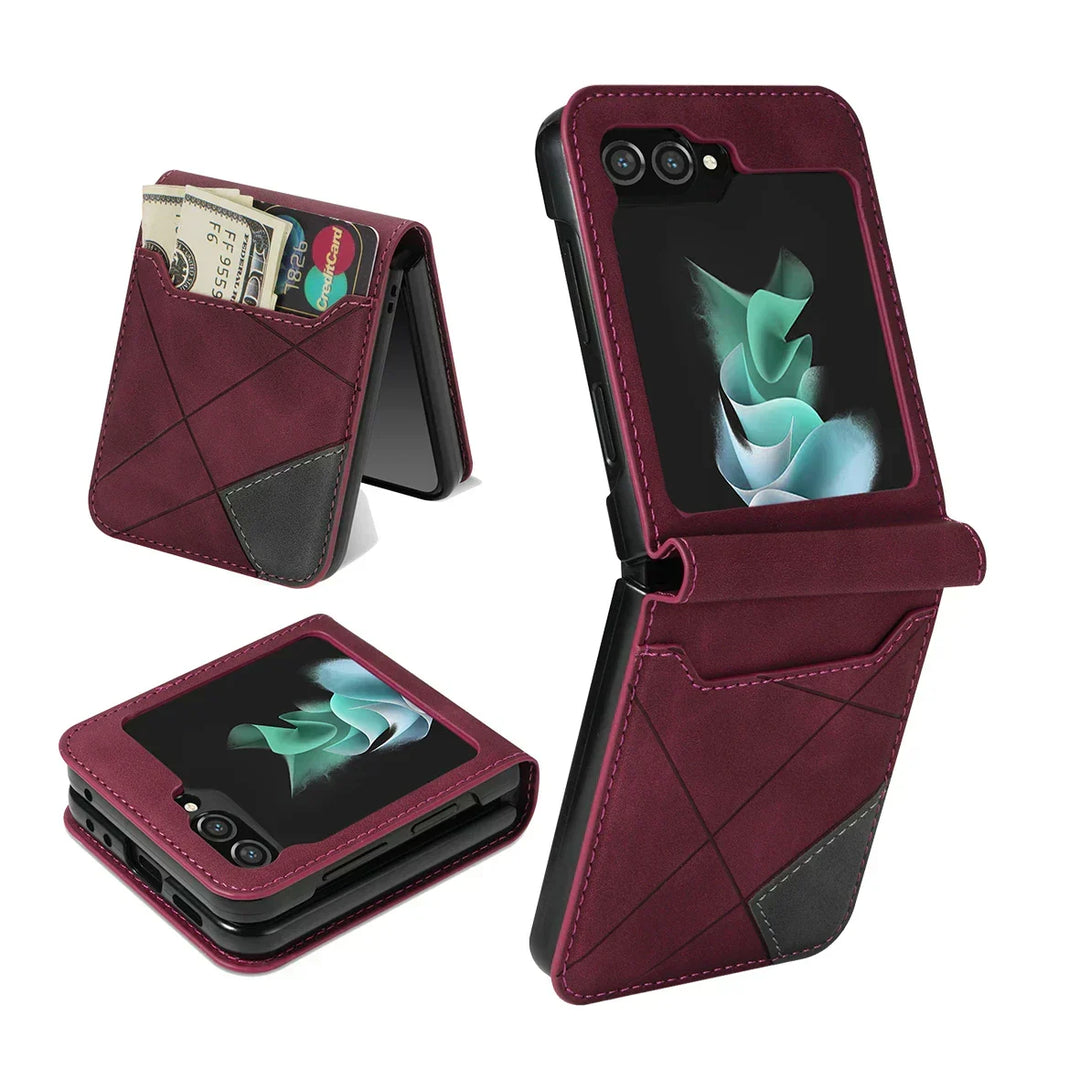 Leather Wallet Case for Galaxy Z Flip