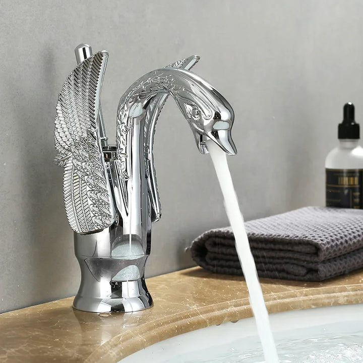 Kalsten | Swan Single Handle Golden Basin Faucet