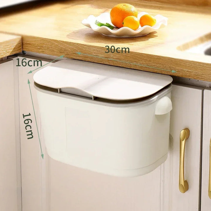 Kalsten | Wall Bin Cleanvero | With Lid | Hanging & Space-Saving | For Kitchen & Bathroom | Large Volume