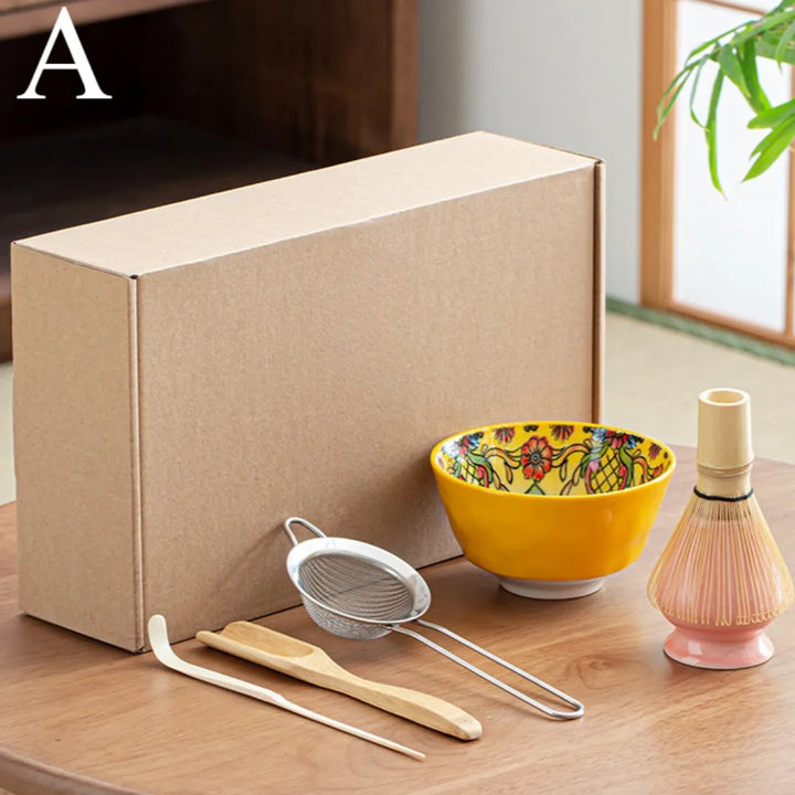 Variant image for Matcha Tea Set 6-Piece Green Ceramic and Bamboo Standard Size-4