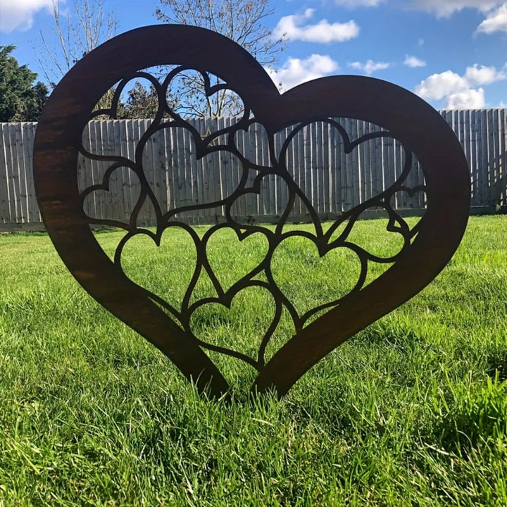 Kalsten | HEARTORA Garden stake heart | Rust look metal | Rustic decor for Christmas, Easter & garden
