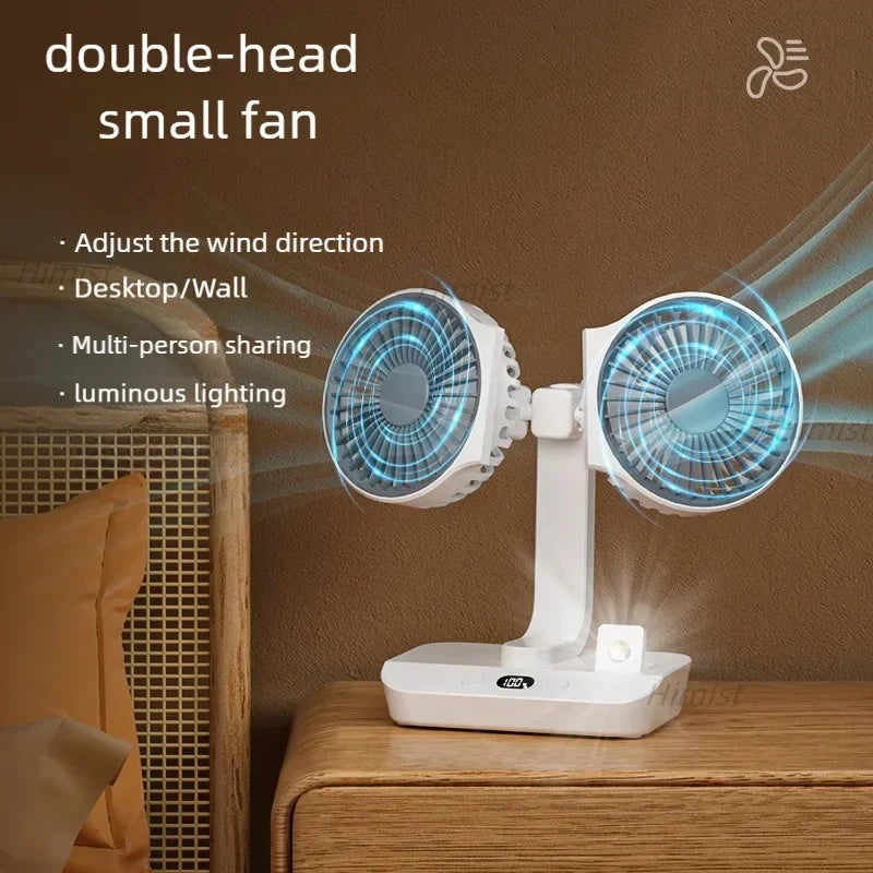 Lightweight Double Blades Rechargeable Travel Camp Cooler Fan | Kalsten