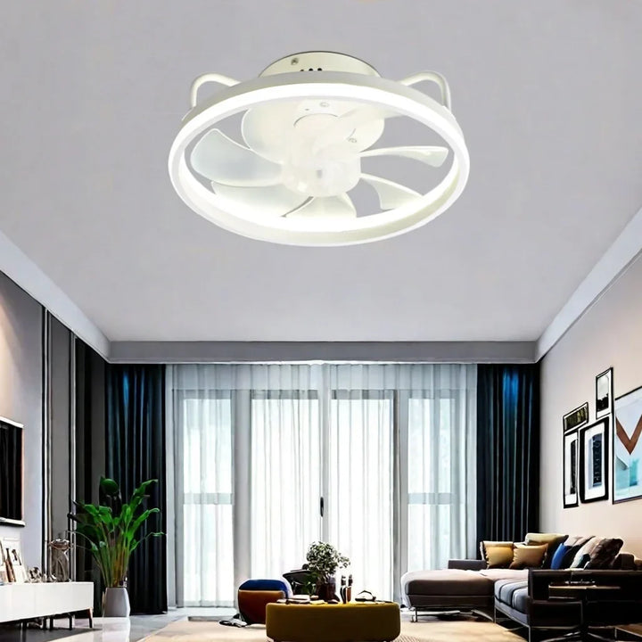 Modern LED Ceiling Fan Light with DC Motor - 6 Speed, Timer, Low Floor Attic Fan, Remote Control Decorative Light | Kalsten