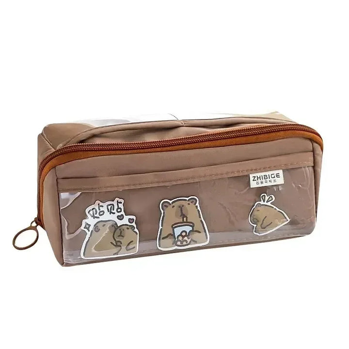 Kalsten | Pencil case KIDZORA CrystalBag | Transparent & Versatile | 10-pocket design | Large capacity for school & leisure
