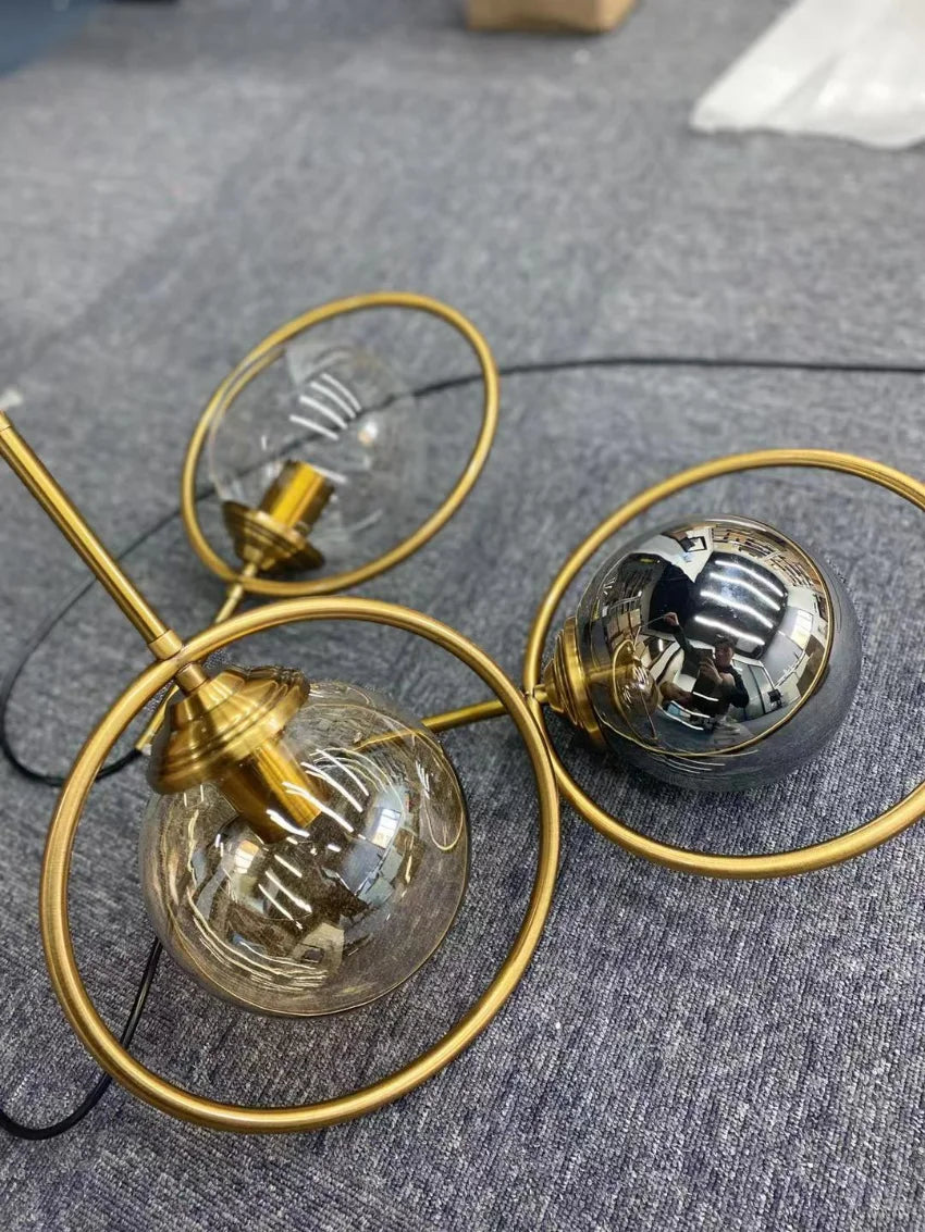 Modern Glass Pendant Lights for Bedroom Bedside Bathroom Hanging Lamp Ceiling Chandeliers Hotel Restaurant Decoration Ring | Kalsten