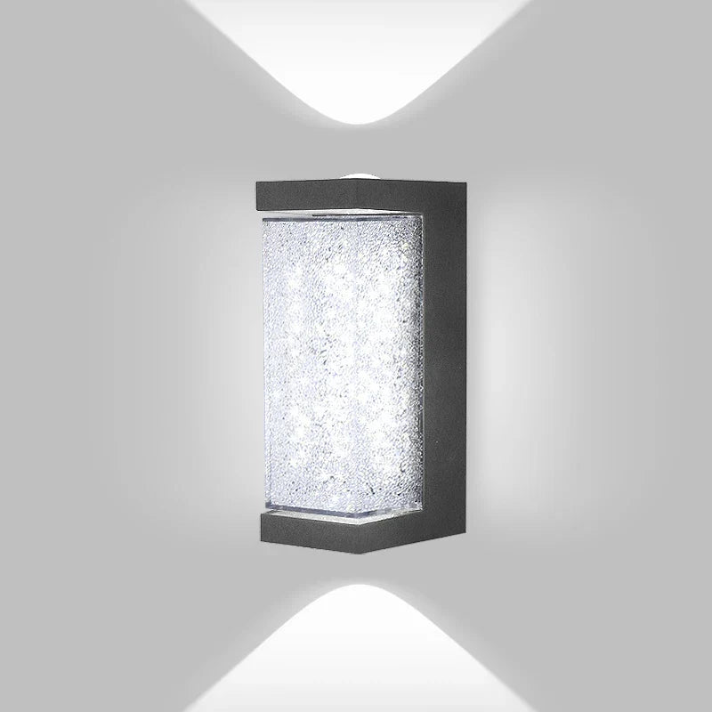 Modern Waterproof LED Outdoor Wall Lamp – Crystal Wall Sconce for Garden, Patio, and Doorway Lighting | Kalsten