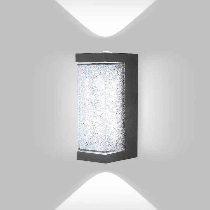 Modern Waterproof LED Outdoor Wall Lamp – Crystal Wall Sconce for Garden, Patio, and Doorway Lighting | Kalsten