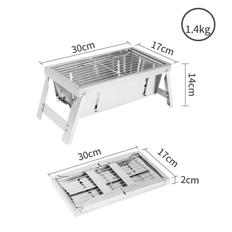 Ultimate Camping Style Stainless Steel Foldable Grill | Kalsten