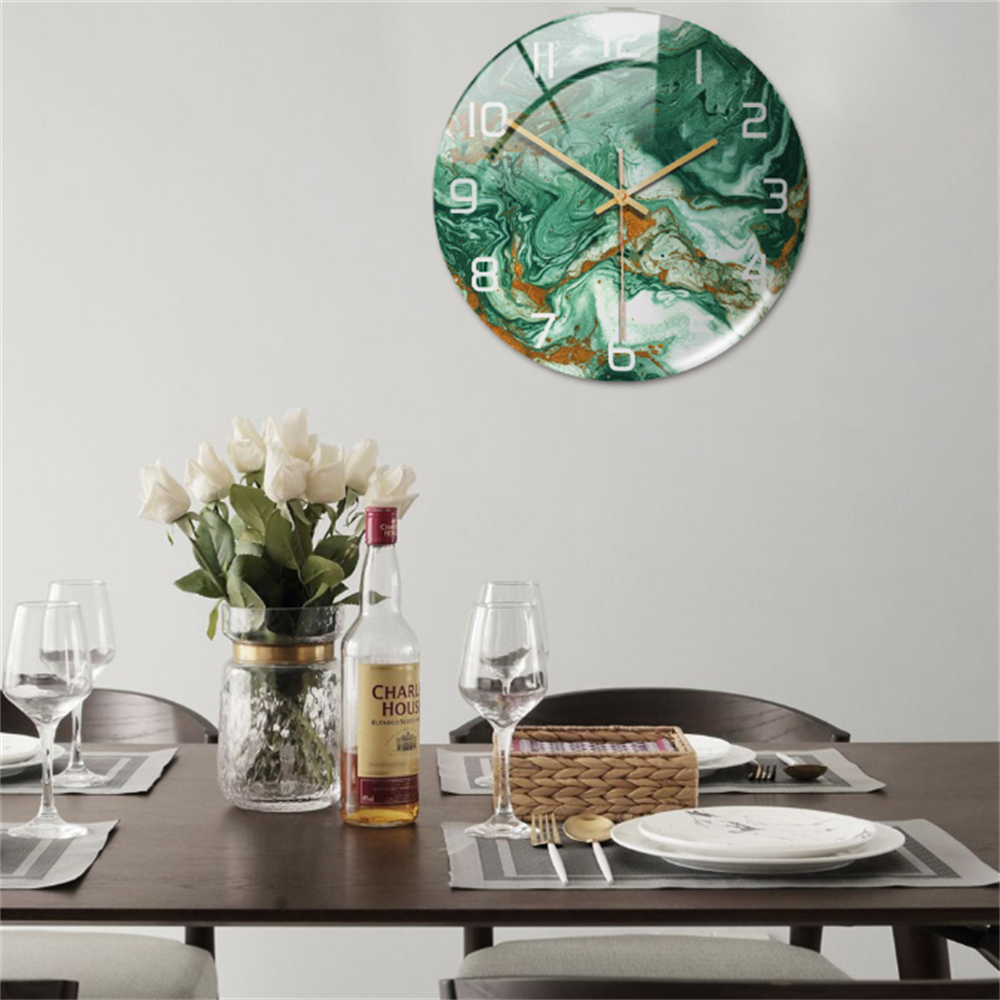 Stylish Marble Wall Clock with Silent Mechanism Kalsten
