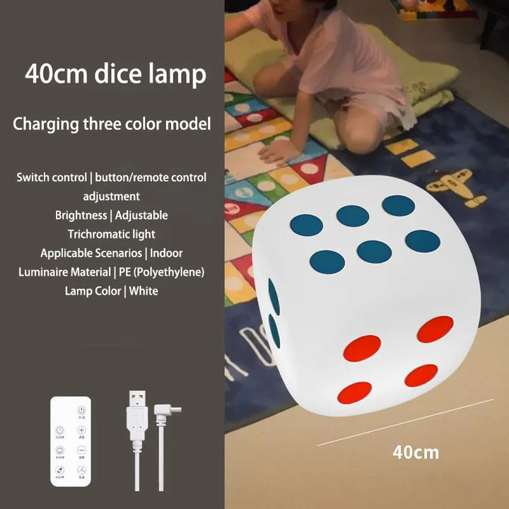 Huge Dice Bedside Atmosphere Floor Table Lamp | Kalsten