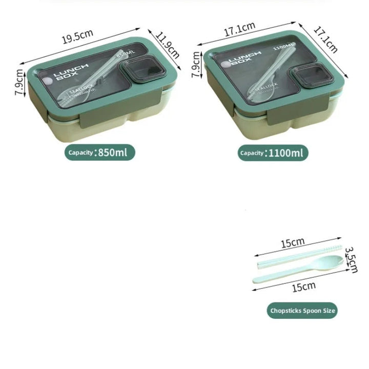 Bento Lunchbox for on the go with cutlery | Kalsten