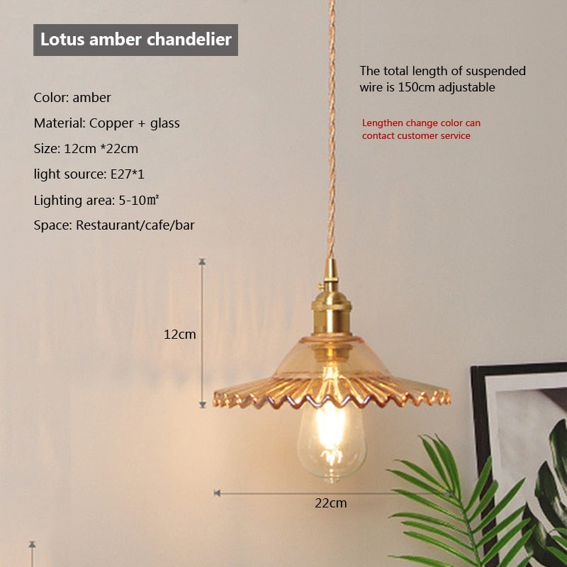 Nordic Brilliance Transparent Glass Pendant Lamp | Kalsten