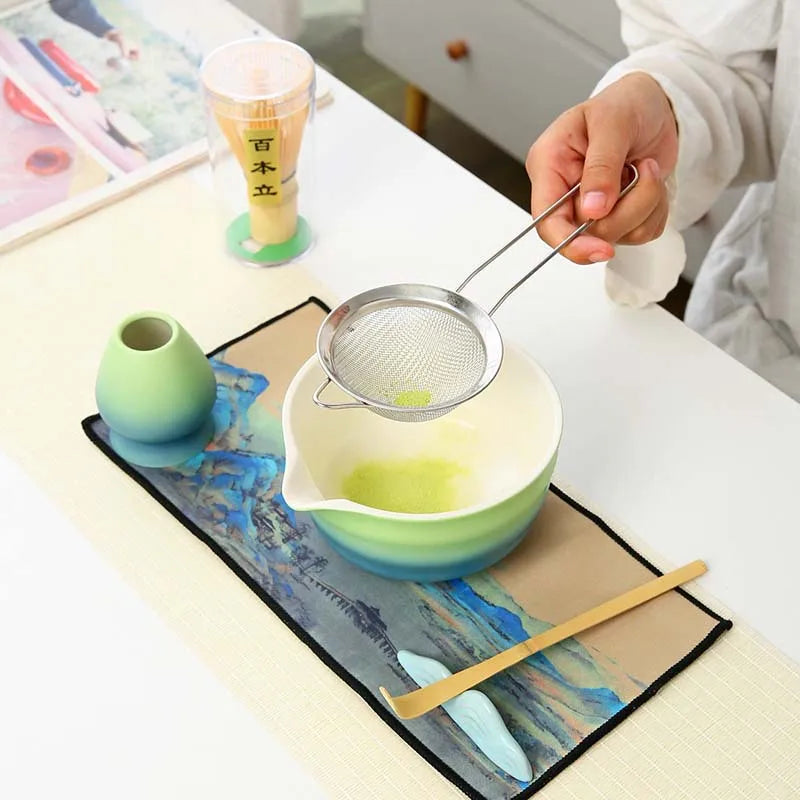 Matcha Gift Set Green Standard Bamboo and Ceramic Tea Making Kit-4