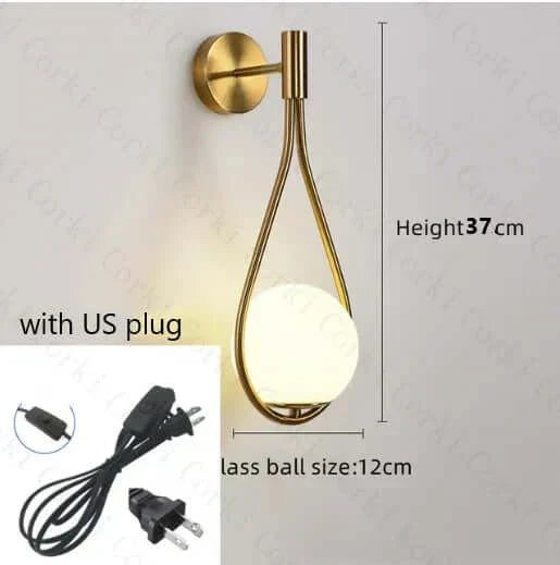 Drop Luxury Glass Balls Wall Lamp | Kalsten